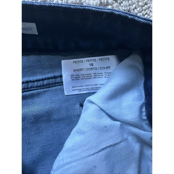 Code Blue Women's Chelsea Straight Jeans Size 16 Petite Short Cropped - Picture 5 of 6